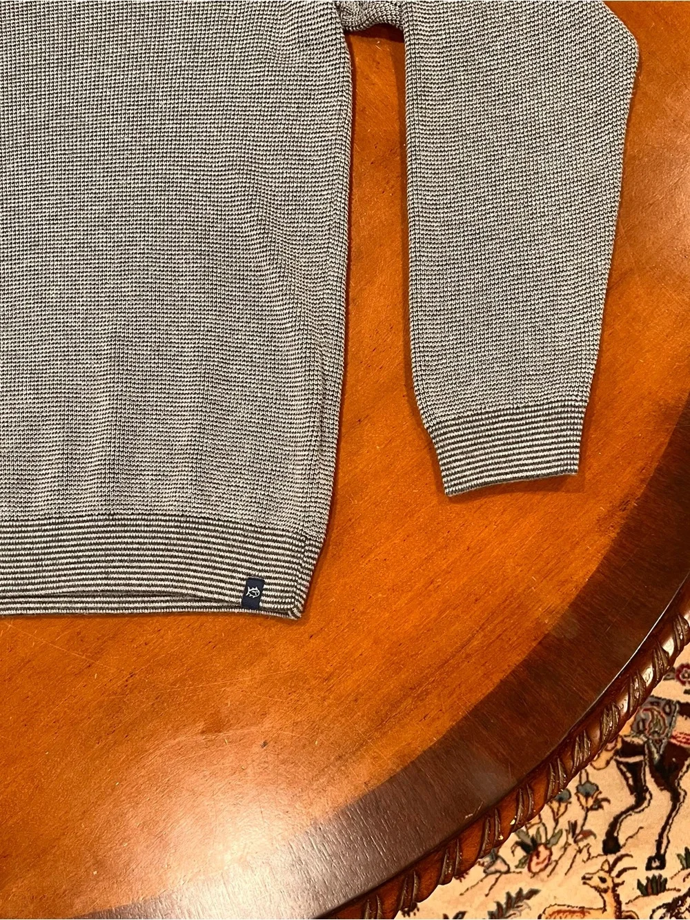 Southern Tide Men’s Bailer Jade Crewneck Sweater Gray XL Cooling Knit Technology